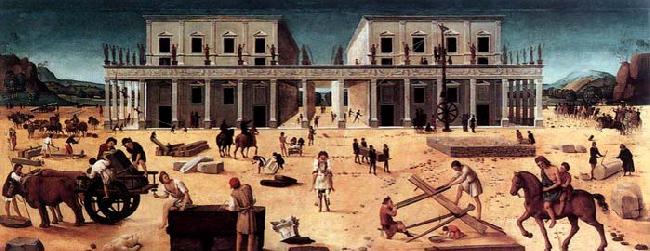 Piero di Cosimo The Building of a Palace oil painting picture